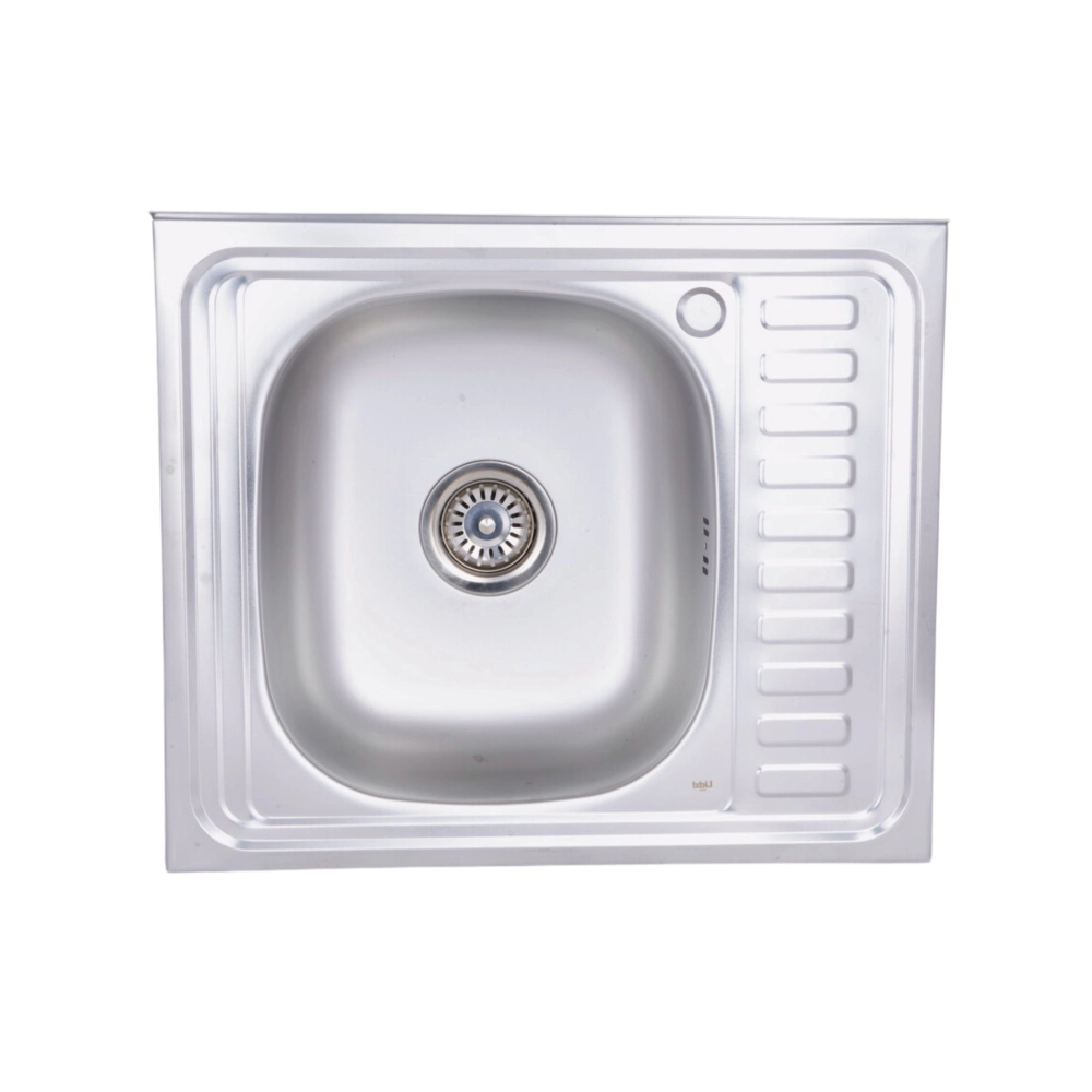 Мийка кухонна Lidz 6050-L накладна прямокутна з нержавіючої сталі 0,6 мм Satin (LIDZ6050LSAT06)