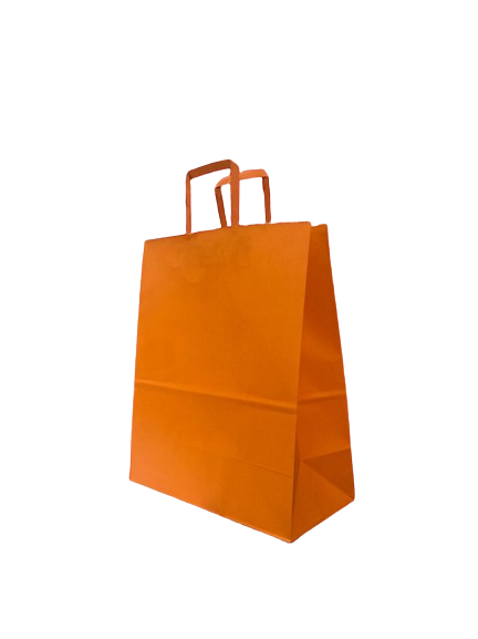 Пакет бумажный с плоскими ручками PAPERPRO 370х305х150 мм 90 г/м2 Оранжевый (137030511502)