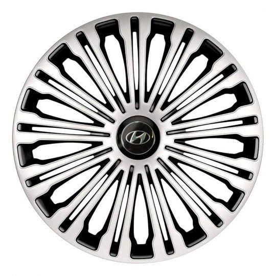 Ковпаки для коліс 4 Racing Volante Silver/Black R16 з логотипом Hyundai 4 шт.