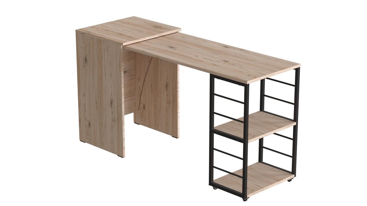 Стіл-тумба трансформер Ferrum-decor Смарт 2/2 метал/ДСП 16 мм 750x1450x600 мм Чорний/Дуб Сан-Марино (FRD-105103) - фото 5 Стіл-тумба трансформер Ferrum-decor Смарт 2/2 метал/ДСП 16 мм 750x1450x600 мм Чорний/Дуб Сан-Марино (FRD-105103) - фото 5