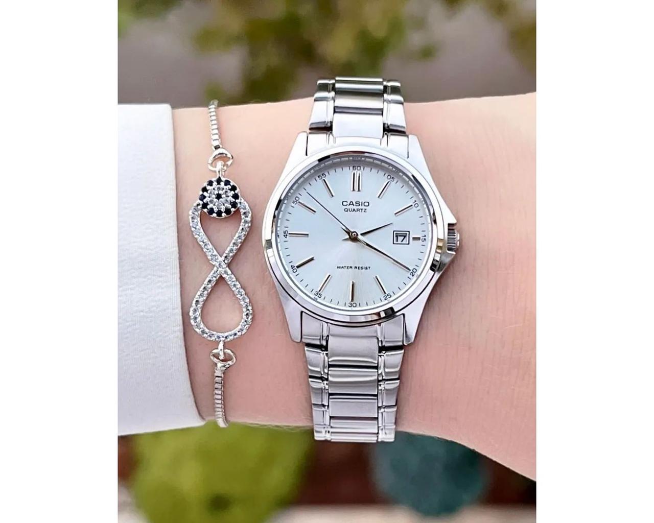 Наручний годинник жіночий Casio LTP-1183A-7ADF d 28 мм Срібний/Сірий циферблат (2461198024) - фото 2 Наручний годинник жіночий Casio LTP-1183A-7ADF d 28 мм Срібний/Сірий циферблат (2461198024) - фото 2