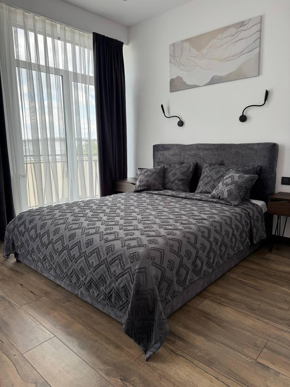 Покривало Бйорк 240x250 см Графітовий (23743-10-240x250cm) - фото 1