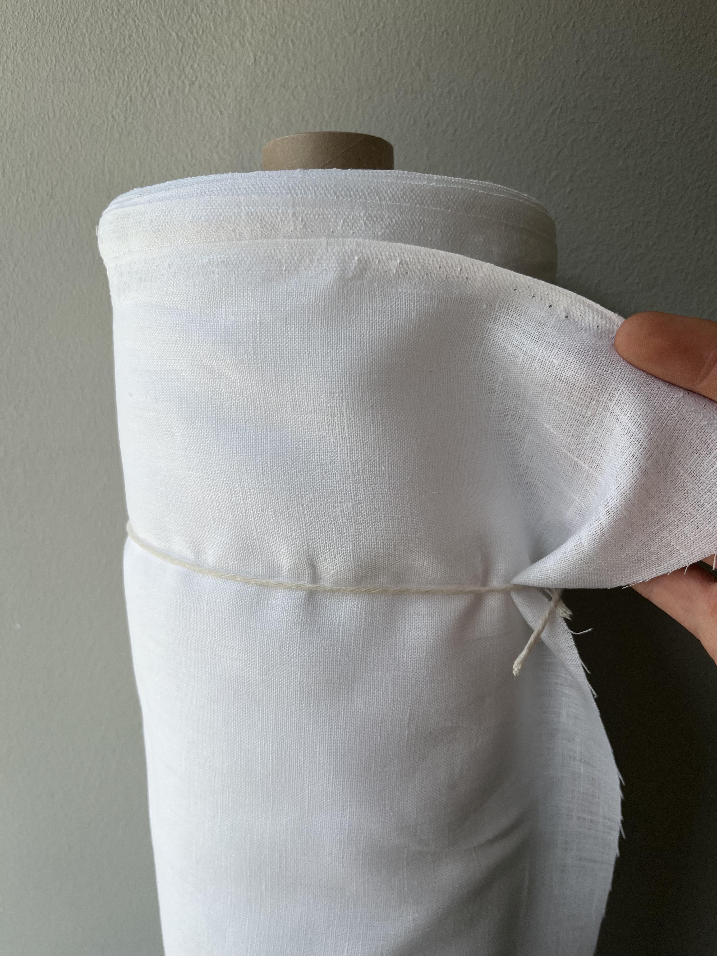 Ткань костюмная смягченная Linen Plus 100% лен 150 см 101 Белый - фото 2