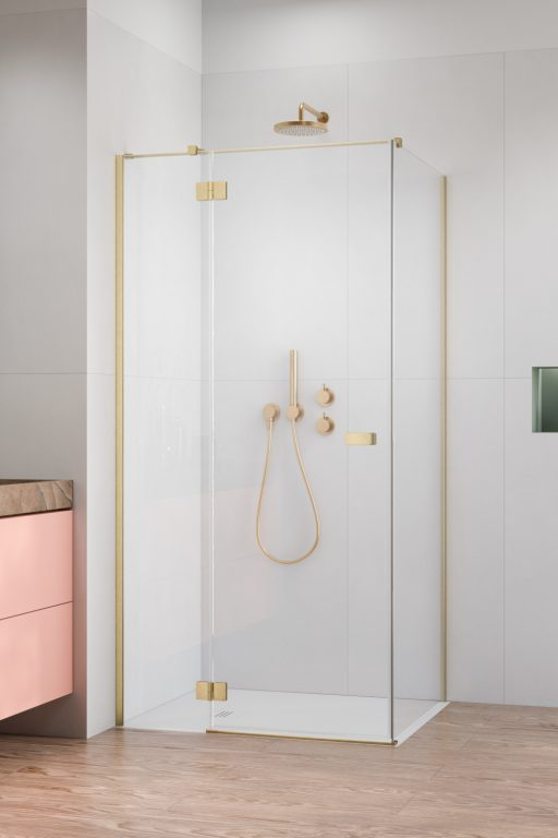 Душевая кабина Radaway Garda KDJ 120х70х195 Brushed Gold (10700120-99-01L+1070070-01-01)