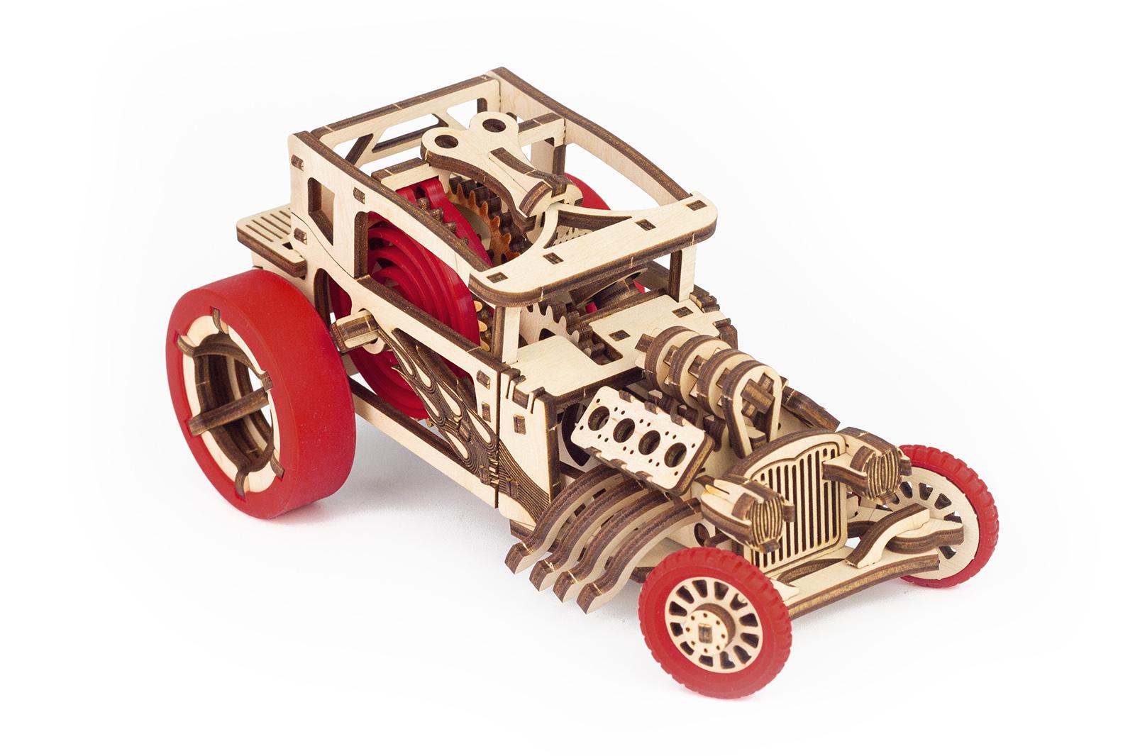 Конструктор механічний 3D Time for Machine Hot Rod автомобіль Бордовий (T4M380303BURG) - фото 6 Конструктор механічний 3D Time for Machine Hot Rod автомобіль Бордовий (T4M380303BURG) - фото 6
