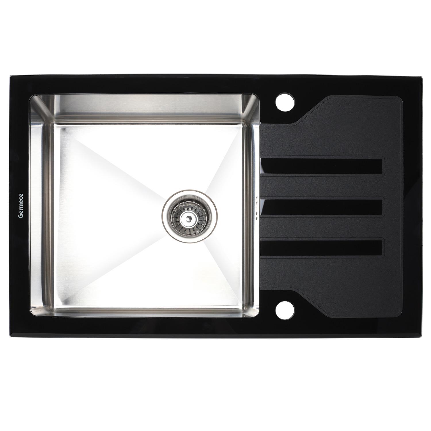 Мойка кухонная Platinum PLS-A28505 прямоугольная из нержавеющей стали 780x510 мм (153115)