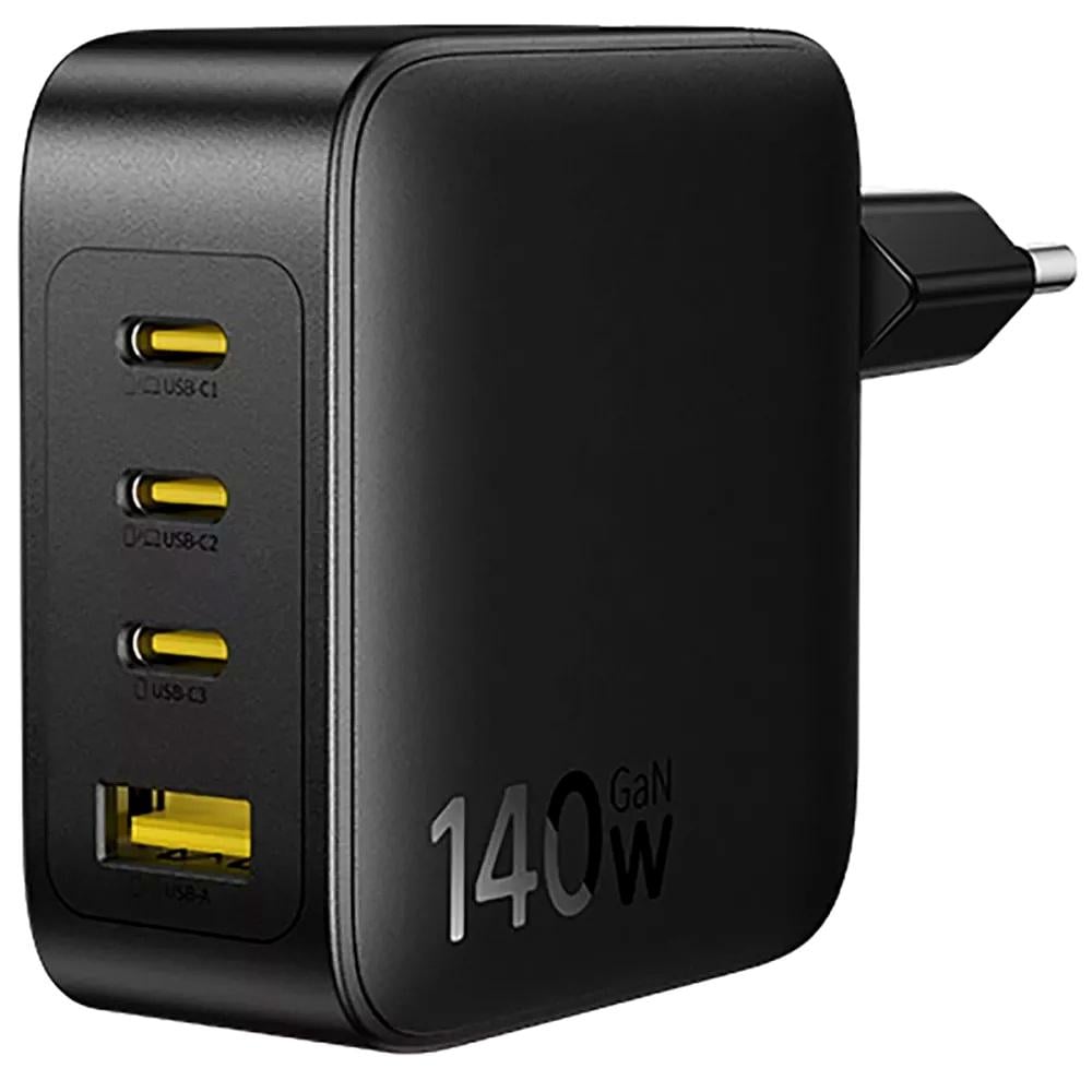 Зарядное устройство BASEUS EnerFill FH11 GaN 140W с быстрой зарядкой 3хType-C+USB 50/60Гц Черный (701750001) Зарядное устройство BASEUS EnerFill FH11 GaN 140W с быстрой зарядкой 3хType-C+USB 50/60Гц Черный (701750001)