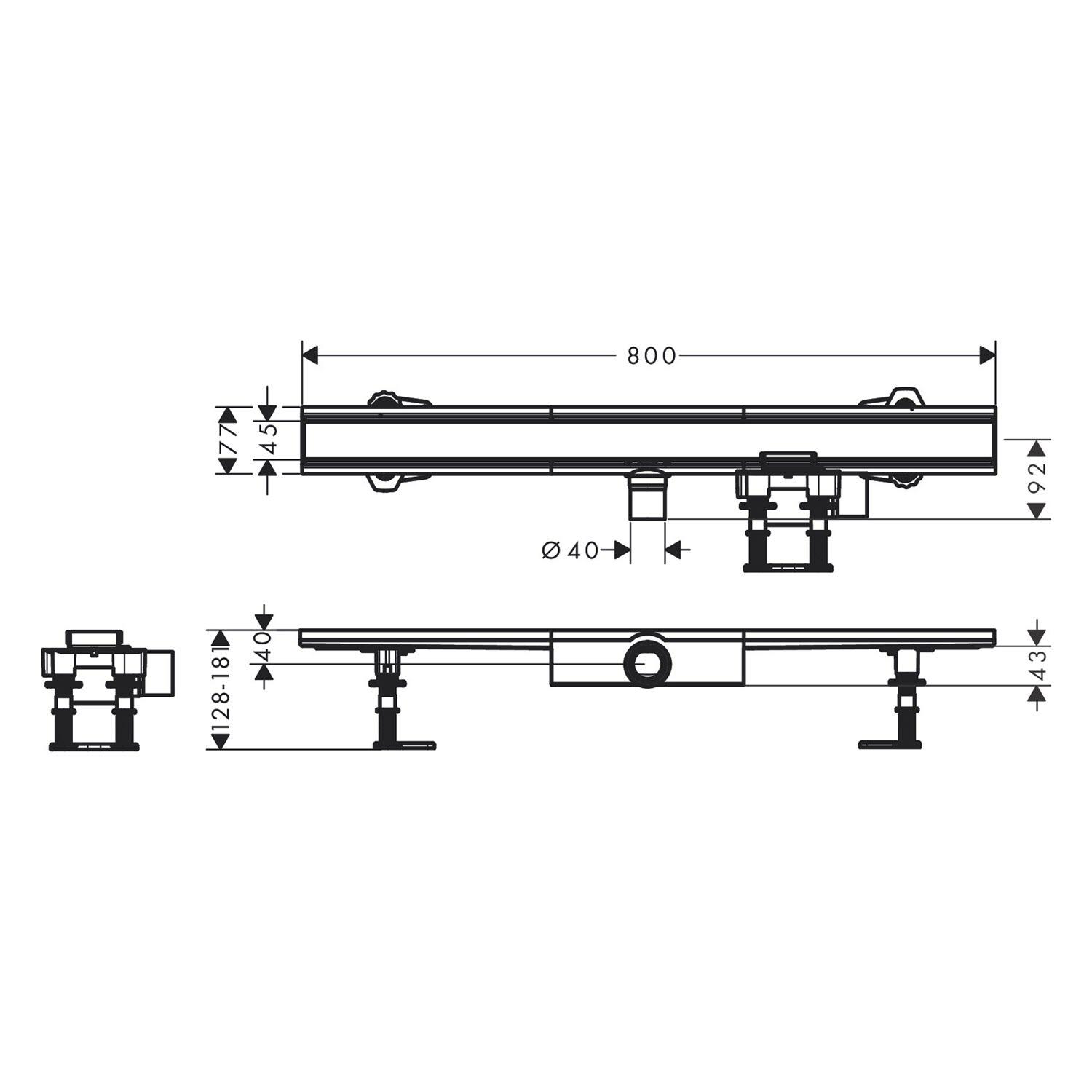 Трап для душа Hansgrohe RainDrain Compact 56166800 800 мм (170613) - фото 2