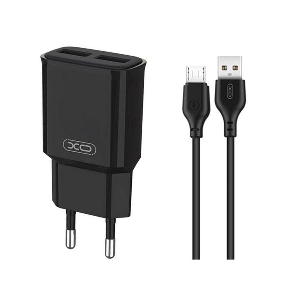 Сетевое зарядное устройство Xo L92C 2USB/2,4A MicroUSB Black