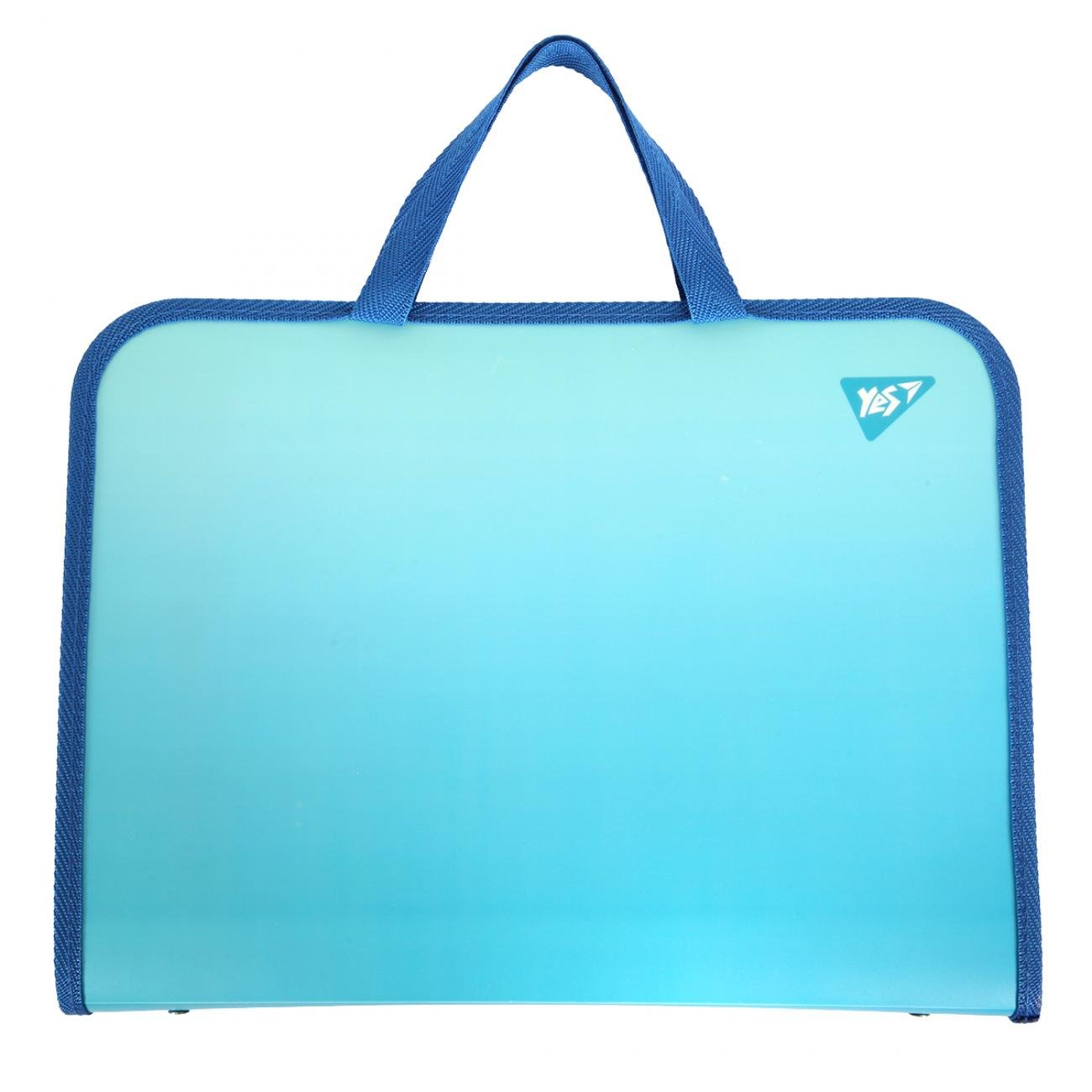 Папка-портфель школьный YES FC Fusion на молнии с тканевыми ручками (492318)