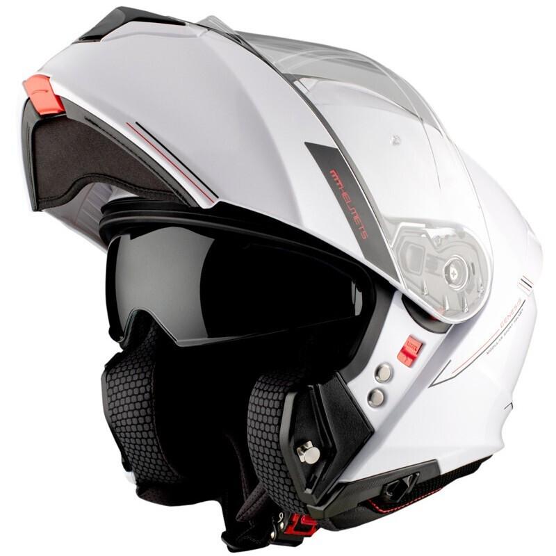 Мотошлем MT HELMETS Genesis SV A0 M Gloss White (29176) - фото 2