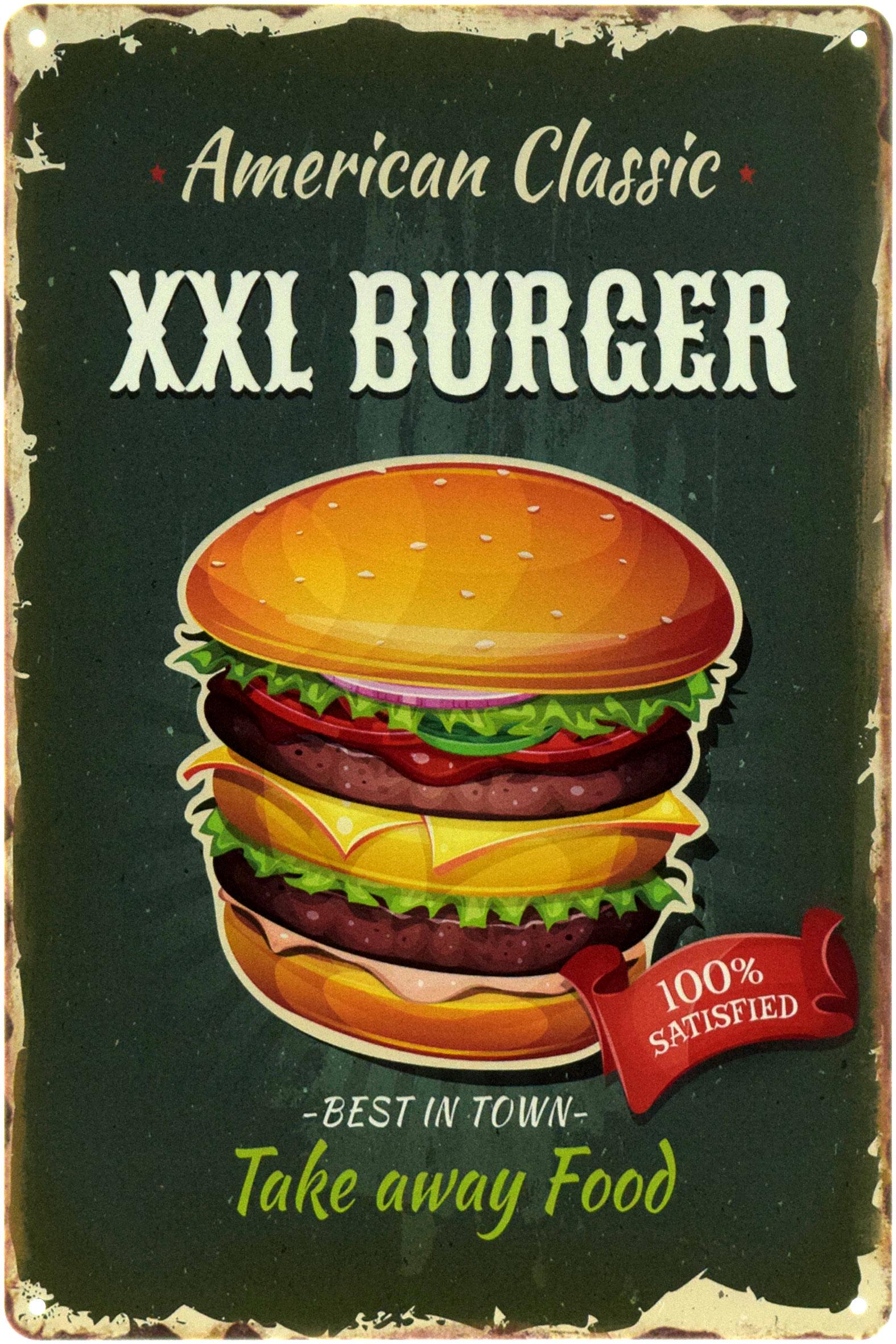 Табличка металева "American Classic XXL Burger" 20x30 см (ms-104363)