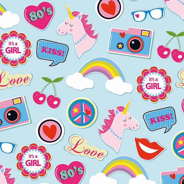 Салфетки для декупажа Ambiente Patches & Pins 18,5г/м2 33х33 см 20 шт. 12 пач. (8712159142181)