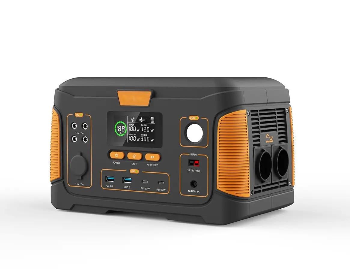 Зарядная станция портативная Wimpex 650W WX 1438 Солнечная панель 3,7 В/171000 мАч с фонарем ЖК-дисплеем беспроводной зарядкой USB