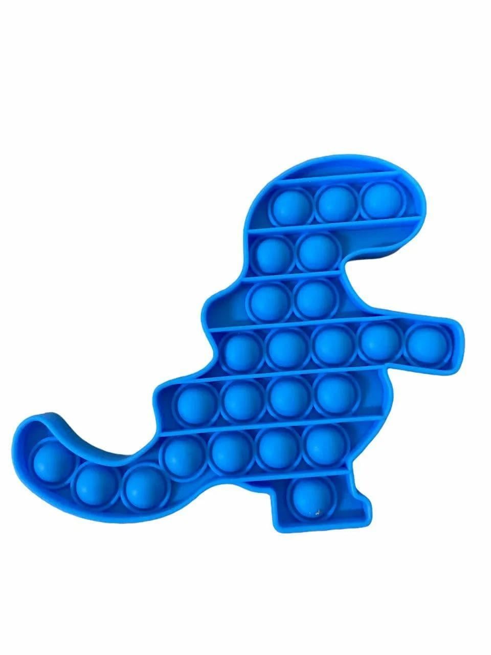 Сенсорная силиконовая игрушка пупырка антистресс Pop It фиджет Dino Blue