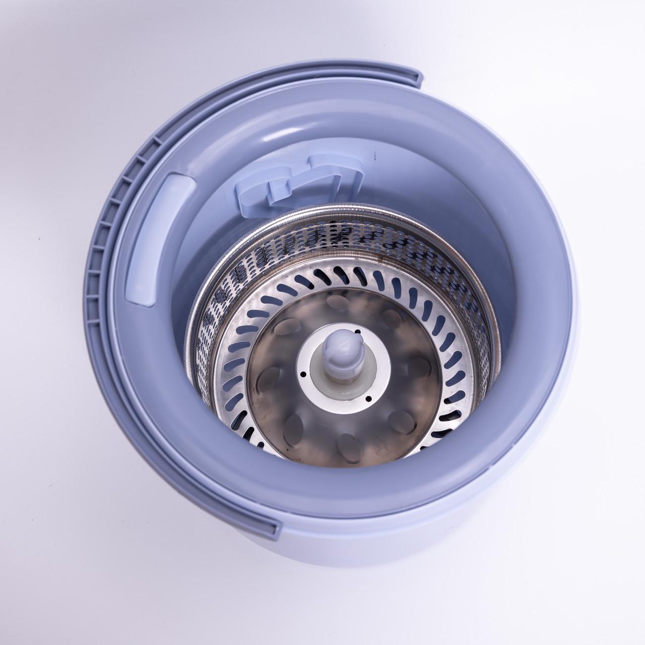 Набор для влажной уборки с круглой телескопической шваброй из микрофибры и ведром с отжимом для дома (A-035241) - фото 7 Набор для влажной уборки с круглой телескопической шваброй из микрофибры и ведром с отжимом для дома (A-035241) - фото 7