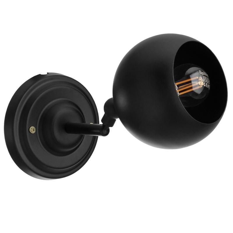 Світильник лофт поворотний накладний Brille KWS-01 E27 BK