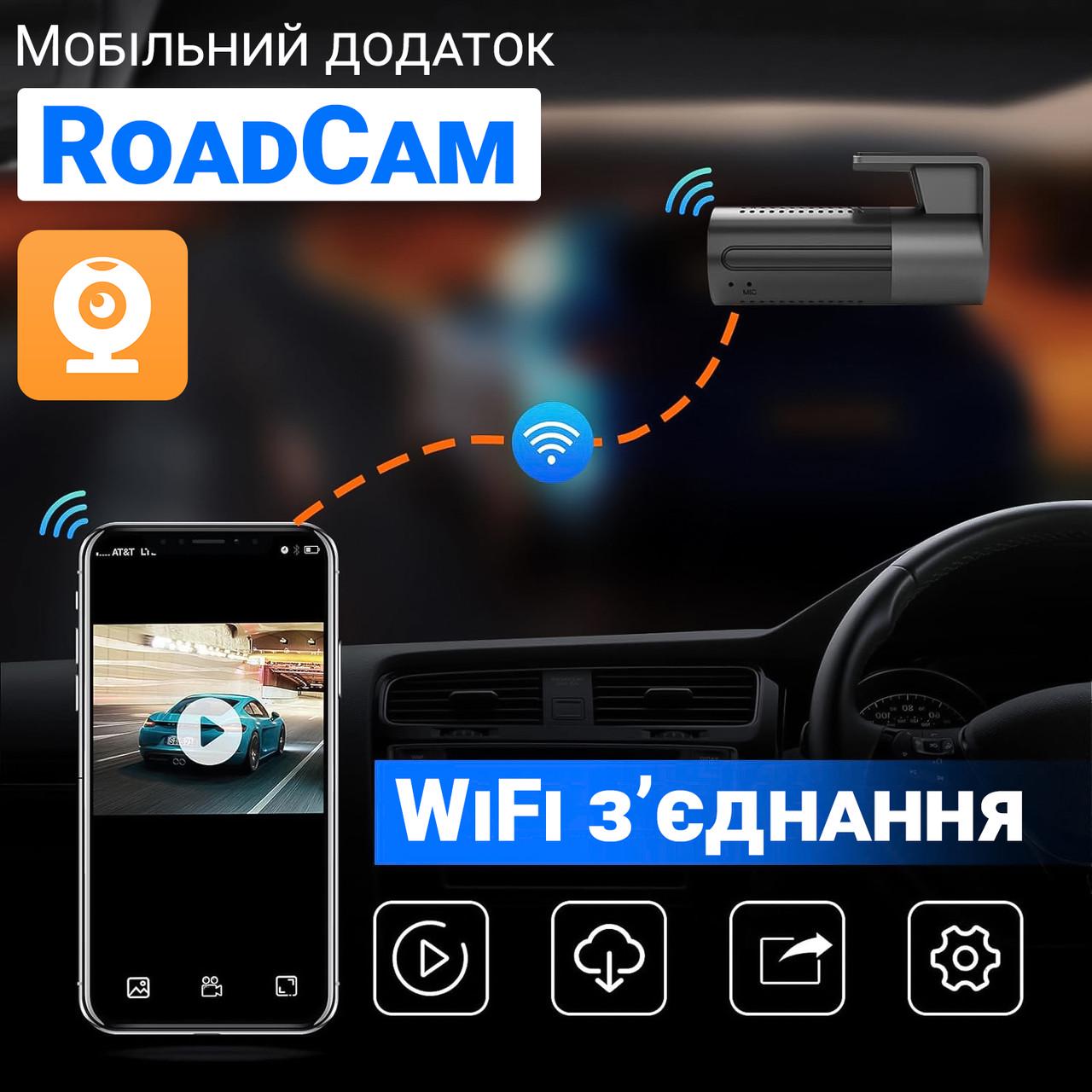 Відеореєстратор автомобільний Podofo W7758 WiFi поворотна камера FullHD 1080P - фото 6