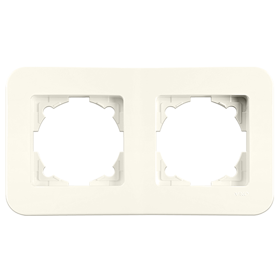 Рамка для розетки Viko Rollina 2-х горизонтальная Белый (90480052)