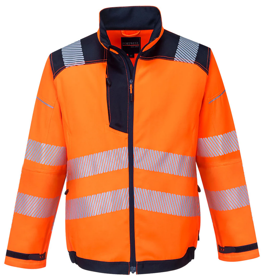 Куртка сигнальная PORTWEST T500 PW3 Hi Vis Work Jacket L Оранжево-темно-синий (T500ONRL)