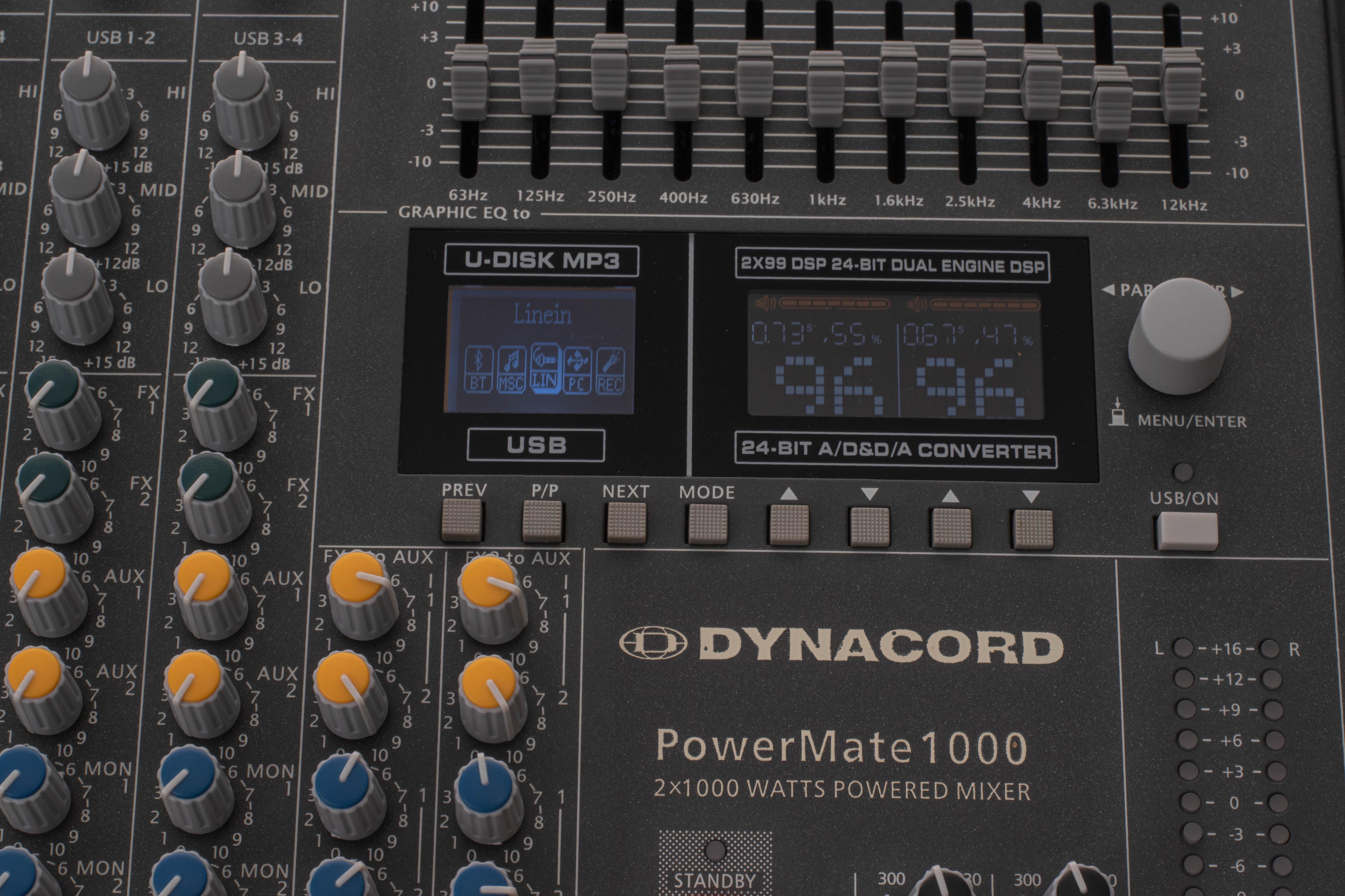 Мікшерний пульт Dynacord PowerMate 1000-3 з підсилювачем 2X1000Вт 12 канальний (0020) - фото 4