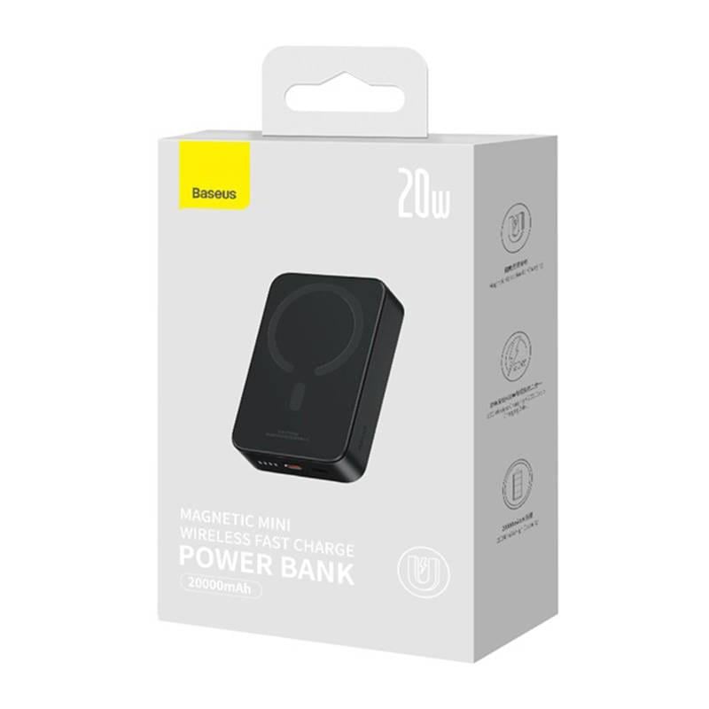 Повербанк BASEUS Magnetic Mini Wireless Fast Charge 20W 20000 mAh Black (PPCX150001) - фото 8