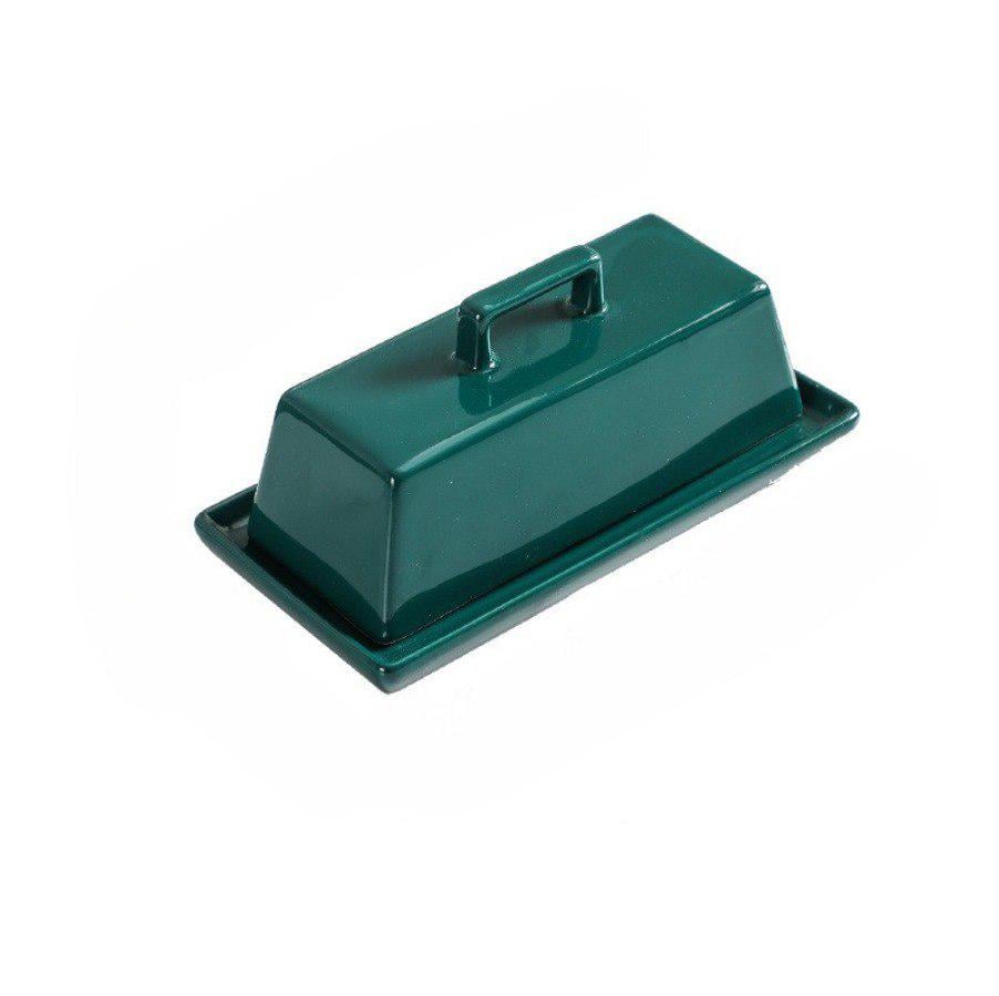 Масленка керамическая с крышкой Зеленый (К0000000126)