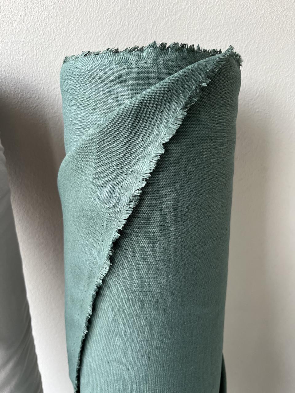 Ткань LINEN PLUS 52% льна и 48% хлопка 143 см 547 Зеленый - фото 1 Ткань LINEN PLUS 52% льна и 48% хлопка 143 см 547 Зеленый - фото 1