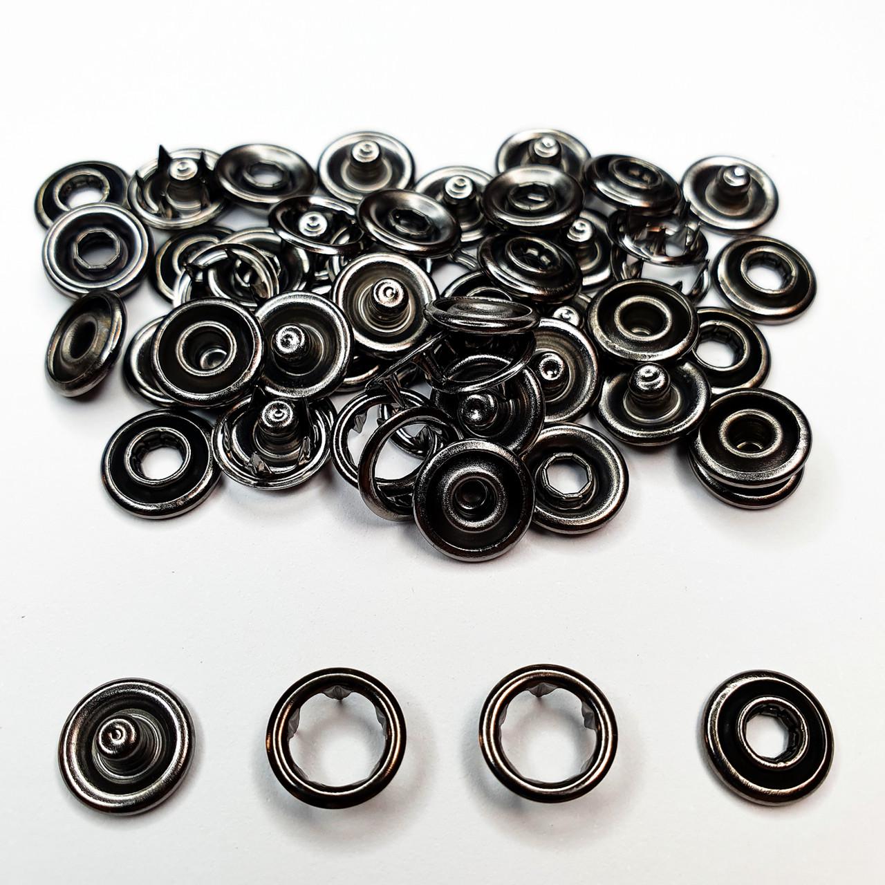 Кнопка трикотажна Strong Baby 9,5 мм 20 шт. Чорний нікель