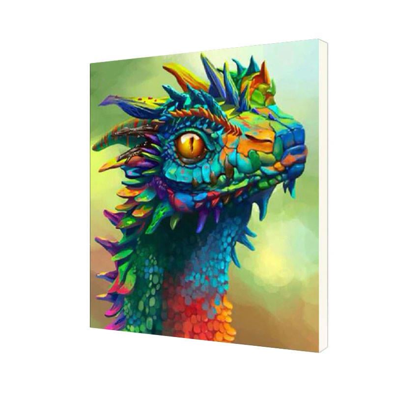 Картина по номерам Lesko DIY X2029 "Радужный дракончик"