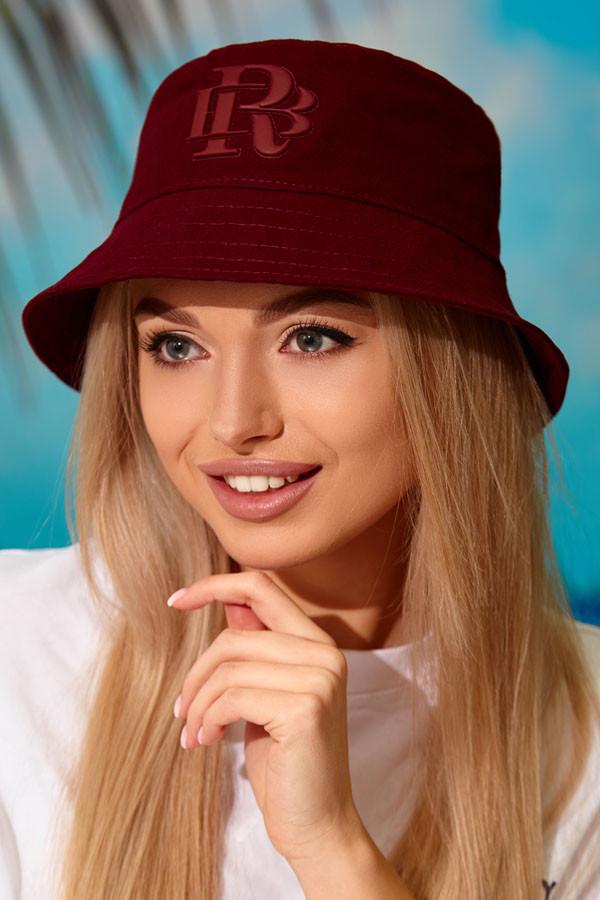 Панама летняя со стильным логотипом Braxton унисекс Бордовый (1341)