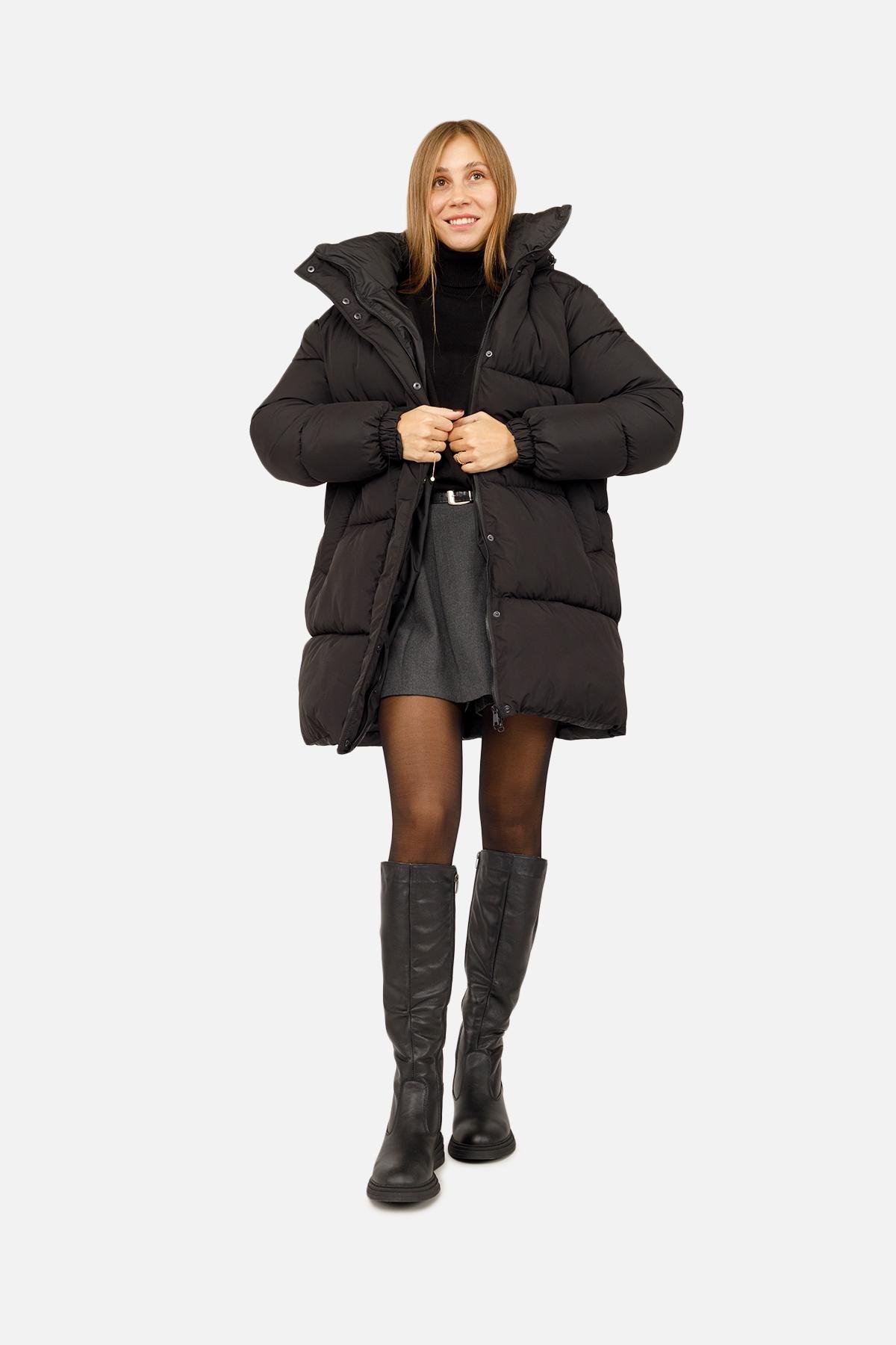 Куртка жіноча ЦБ-00259694 р. 44 Чорний (28422085) - фото 2