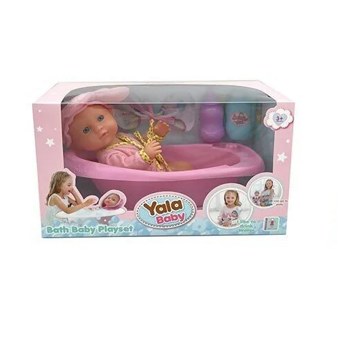 Пупс YL 2430 M-A п’є з пляшки/ходить на горщик/аксесуари/ванна/в коробці 30 см