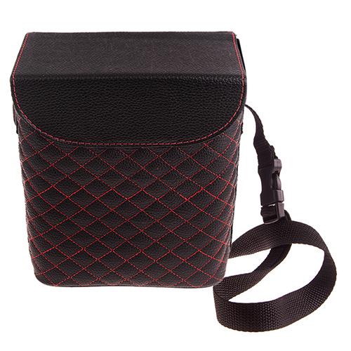 Автомобильное ведро с крышкой Black (TMZ-76 BK/RD)