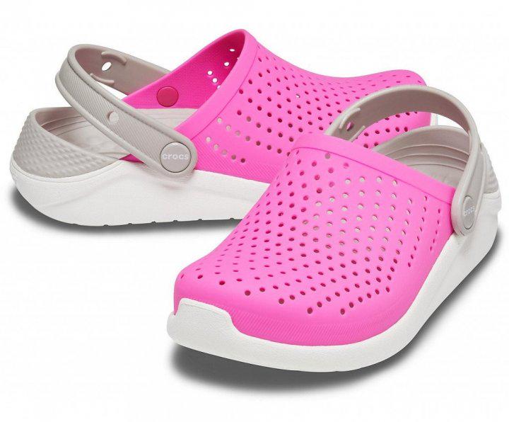 Сабо Crocs Kids' LiteRide Clog р. J5/EU 37-38 Pink/White (7110467)