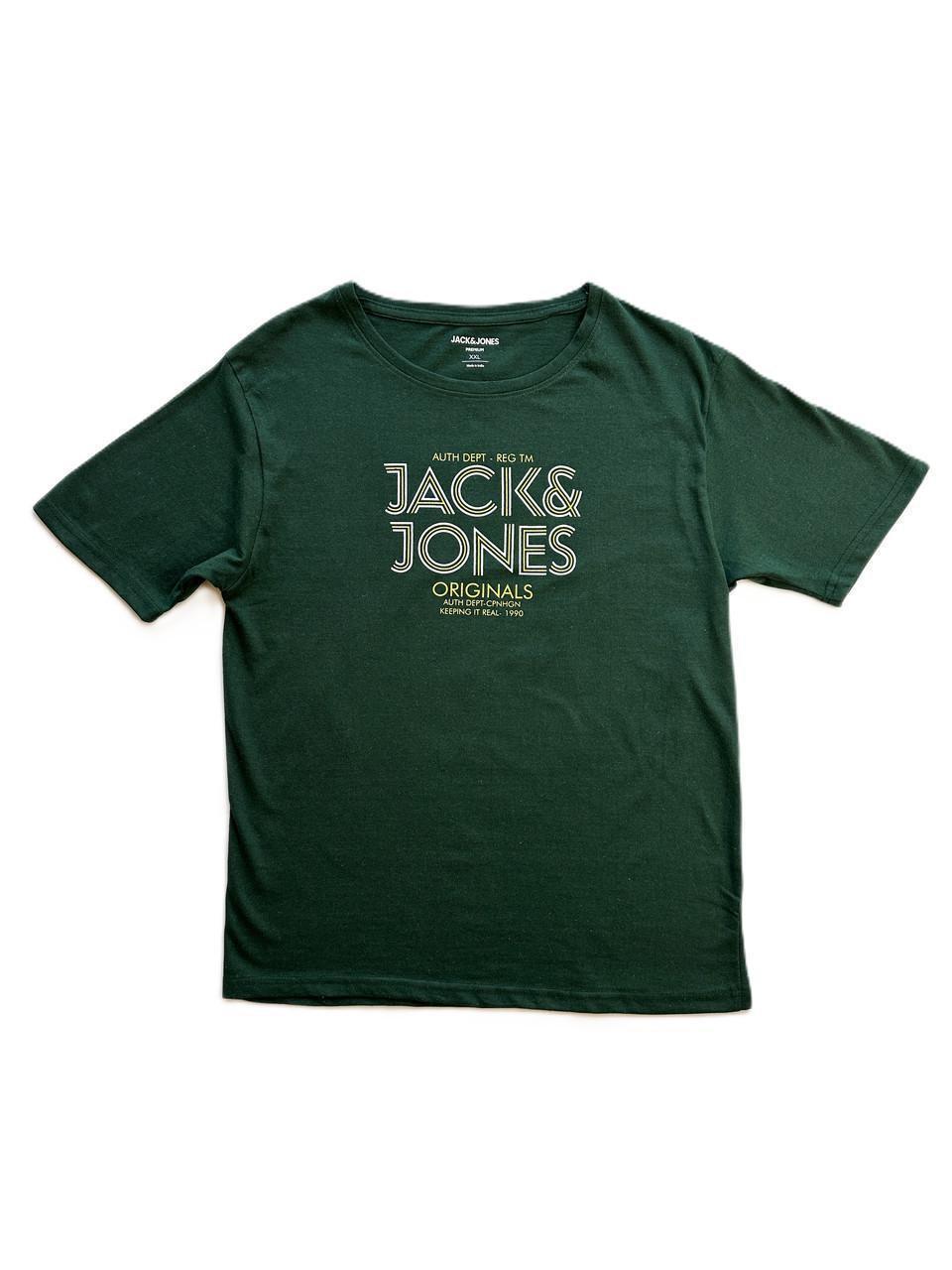Футболка Jack & Jones 12217167-6 M Темно-зелений (2485947622)