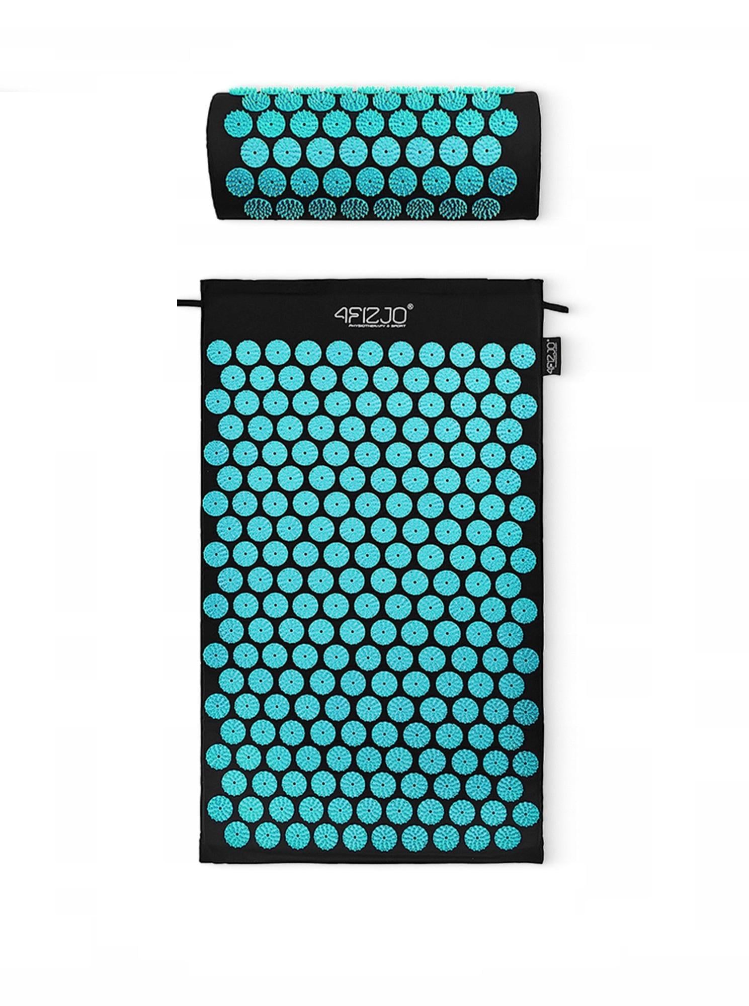 Коврик акупунктурный с валиком 4fizjo Classic Mat Black/Blue (P-5905973402385)