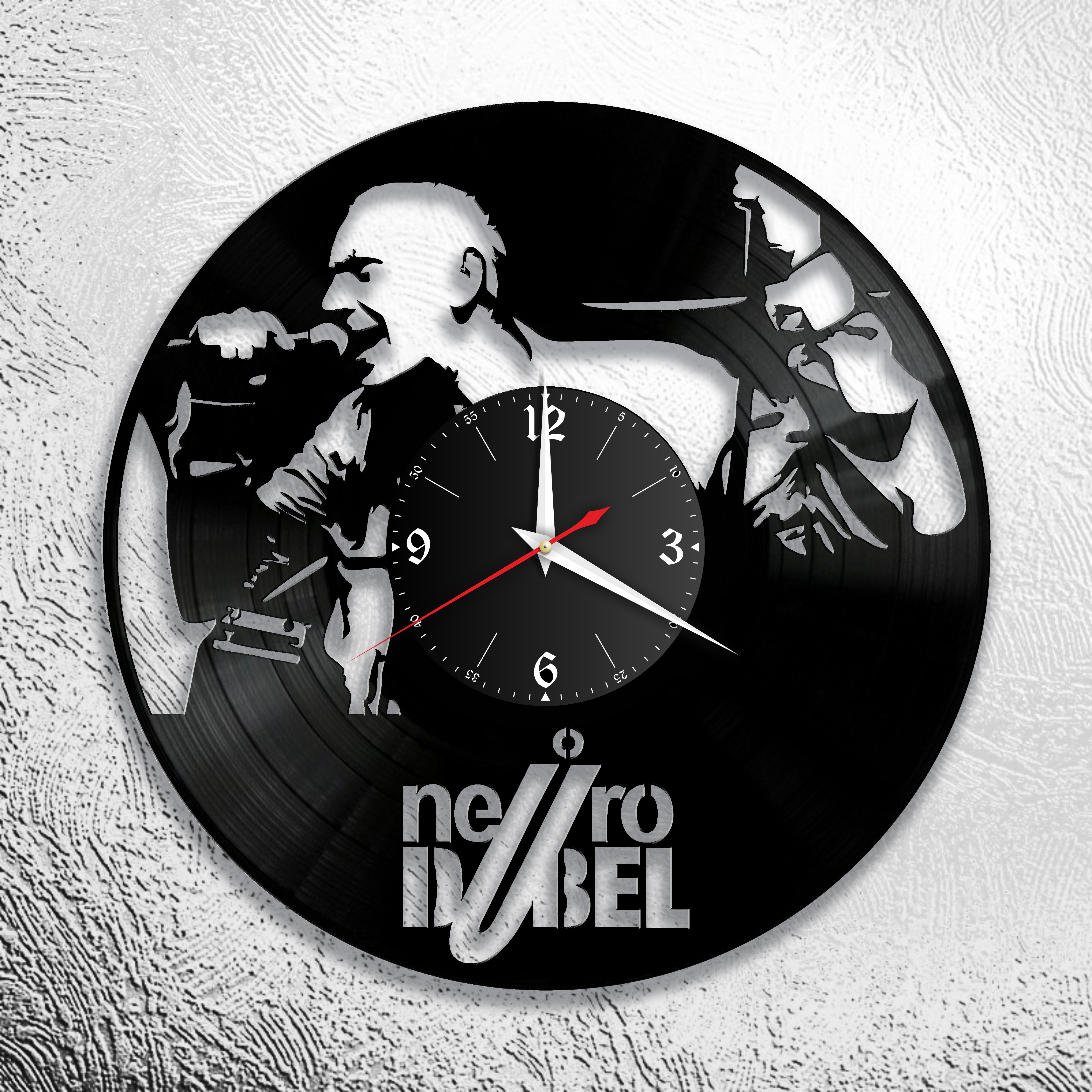 Часы настенные Нейро Дюбель 0780 из виниловой пластинки