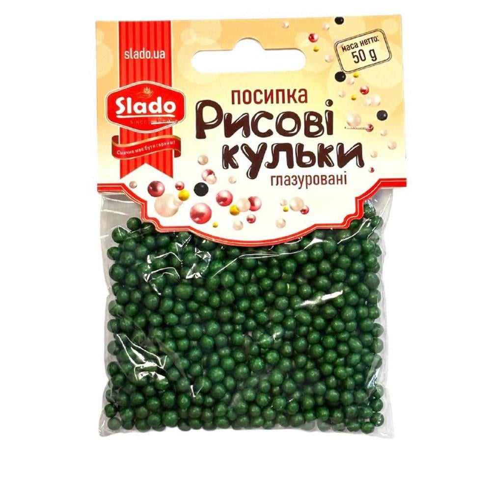 Посыпка рисовая Slado 50 г Темно-зеленый (2328823311)