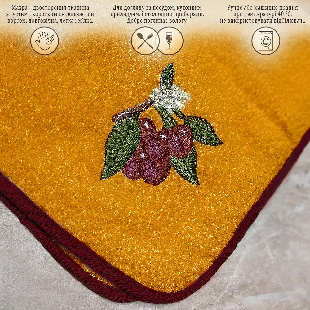 Набір рушників Zastelli Слива для кухні 50х50 см 4 шт. (22649) - фото 2