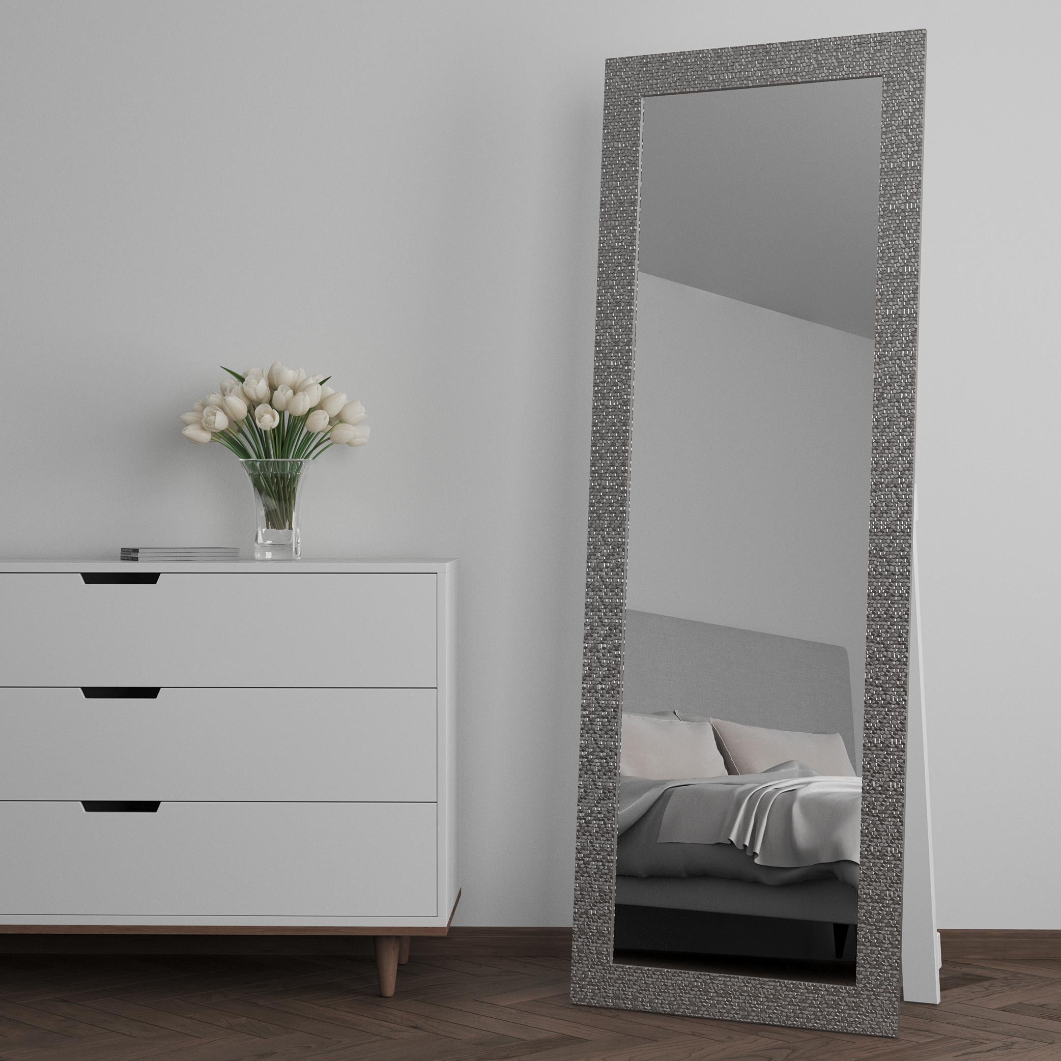 Напольное зеркало Black Mirror 186х66 см Серебристый (8518А-420)