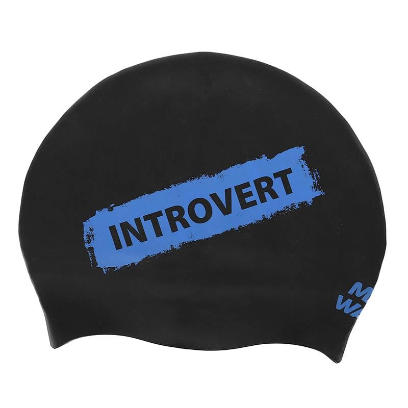 Шапочка для плавания Mad Wave для взрослых Introvert Reversible M055336 Черно-серебряный (60444248)