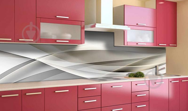 Наклейка виниловая кухонный фартук  Zatarga  "Бежевая Абстракция 3Д"  600х2500 мм