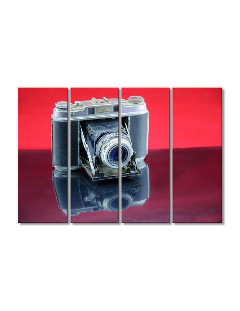 Картина модульная Ретро фотоаппарат 4 модуля 60x90 см