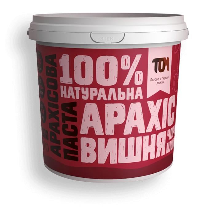 Арахисовая паста ТОМ с черным шоколадом и вишней 1 кг