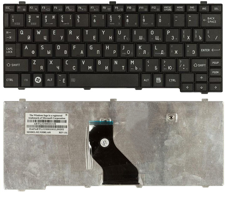 Клавиатура для ноутбука Toshiba Portege T110 Black