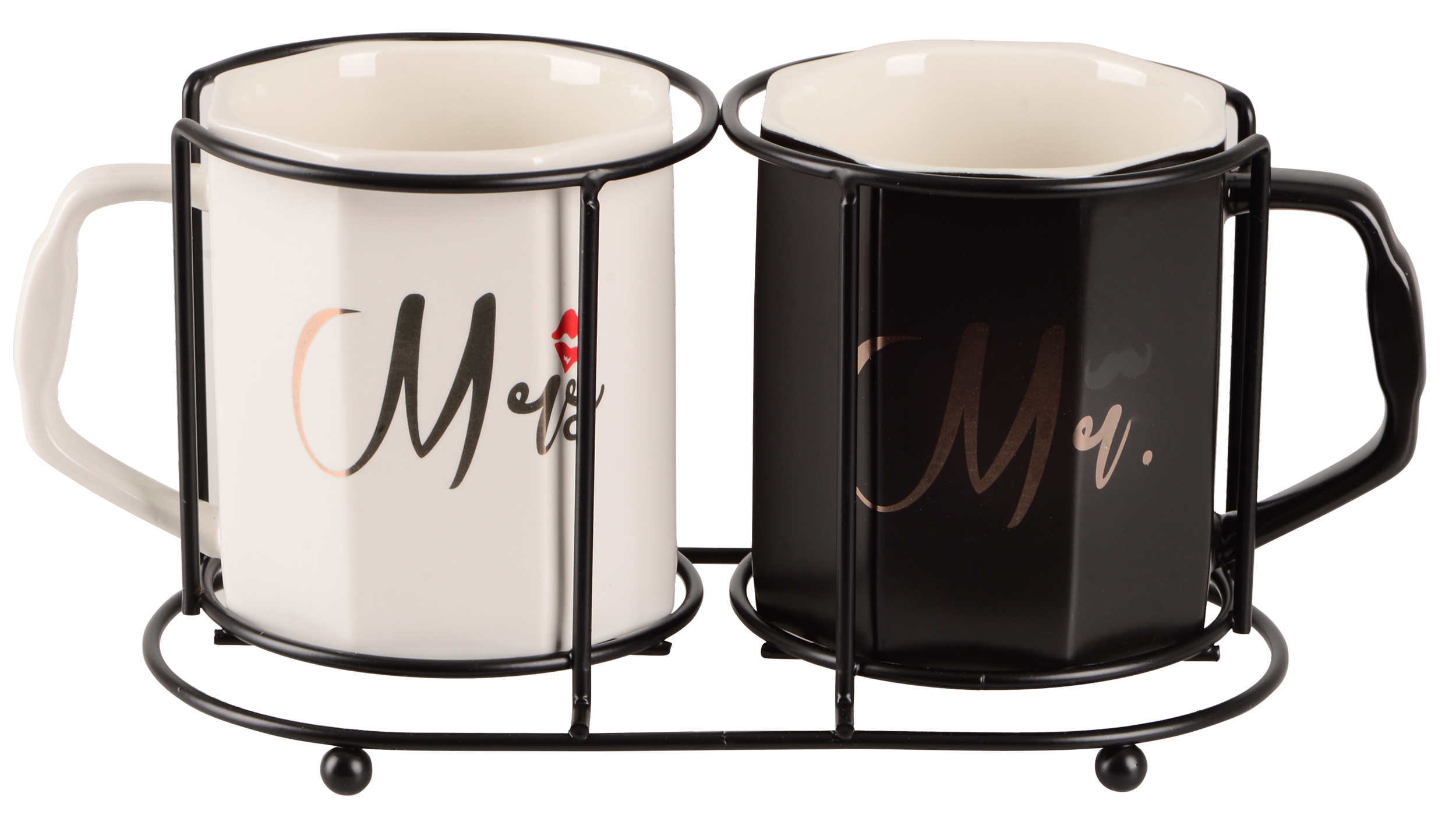 Набір чашок LED MY KISS 2Х на металевій підставці 400 мл (UG-B060363) - фото 2 Набір чашок LED MY KISS 2Х на металевій підставці 400 мл (UG-B060363) - фото 2