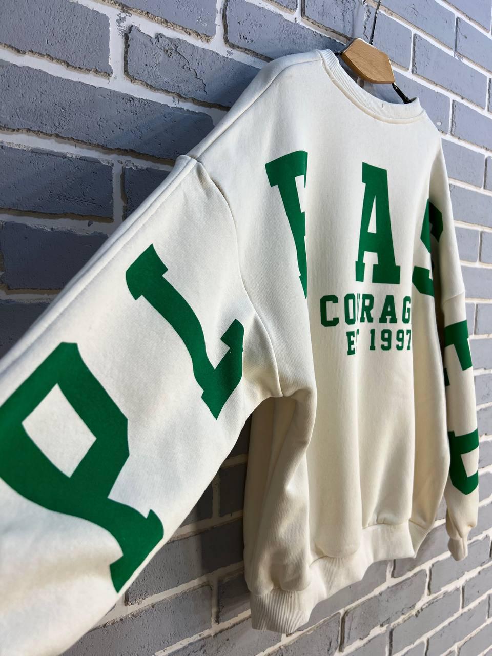 Світшот жіночий DAVRAS 6000 PLEASED подовжений утеплений на флісі OS Молочний (1245) - фото 2 Світшот жіночий DAVRAS 6000 PLEASED подовжений утеплений на флісі OS Молочний (1245) - фото 2