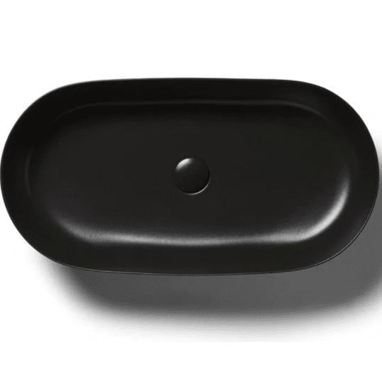 Раковина накладная Hatria Happyhour 750x380 овальная, черная матовая (A0Y8AK02) Раковина накладная Hatria Happyhour 750x380 овальная, черная матовая (A0Y8AK02)