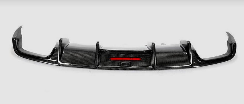 Диффузор заднего бампера DDCarbon Карбон для Base 2014-2018 для Audi A6 C7 2011-2017 гг. натуральный карбон (132865)